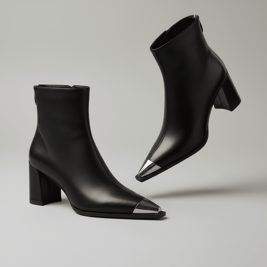 Womens Elyth Genuine Leather Boots Black