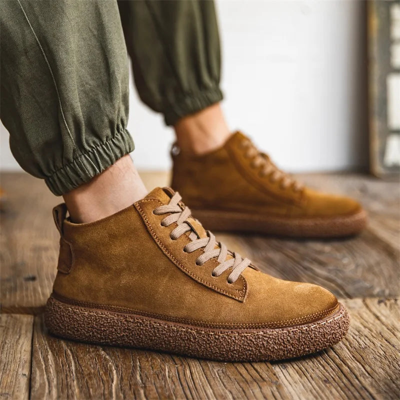 IVAN | Mens High Top Nubuck Leather Shoes