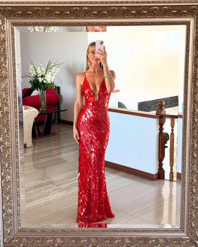 Kailani | Sequin Maxi Long Dress - Lunavitae