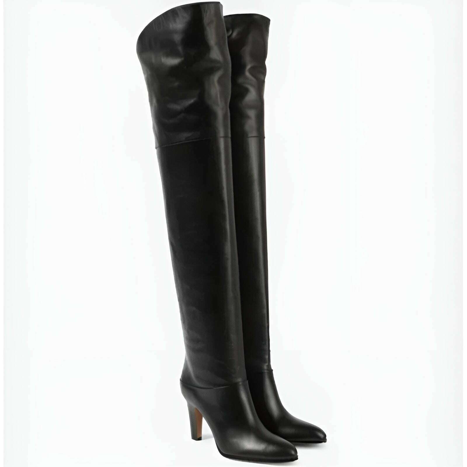 Skylar | Genuine Ladies Leather Over-the-Knee Boots Black
