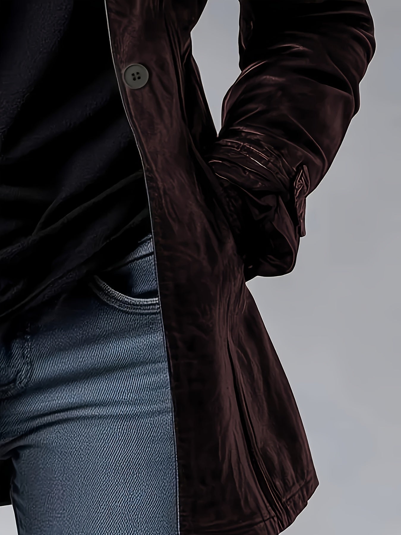 Black Faux Leather Jacket – Glossy Chic All-Season - Lunavitae
