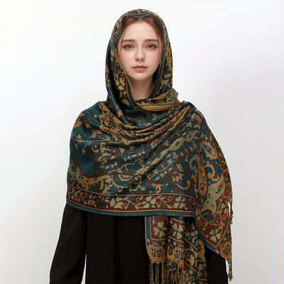 Reversible Paisley Pashmina Scarf – Elegant & All-Season - Lunavitae
