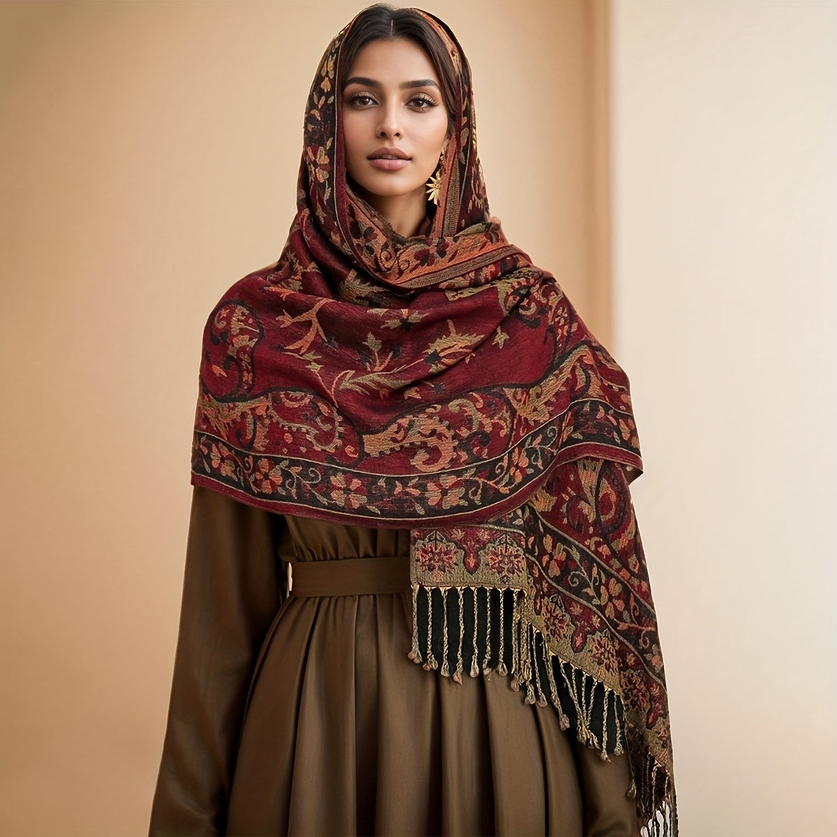 Reversible Paisley Pashmina Scarf – Elegant & All-Season - Lunavitae