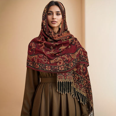 Reversible Paisley Pashmina Scarf – Elegant & All-Season - Lunavitae