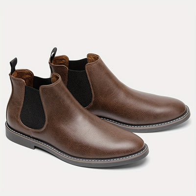 Retro Ankle Boots – Two-Tone, Elastic Band, TPR Sole - Lunavitae