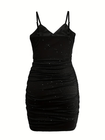 Sequin Spaghetti Strap Dress – Party & Evening Wear - Lunavitae