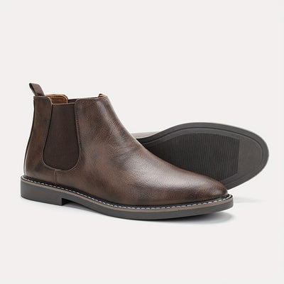 Retro Ankle Boots – Two-Tone, Elastic Band, TPR Sole - Lunavitae