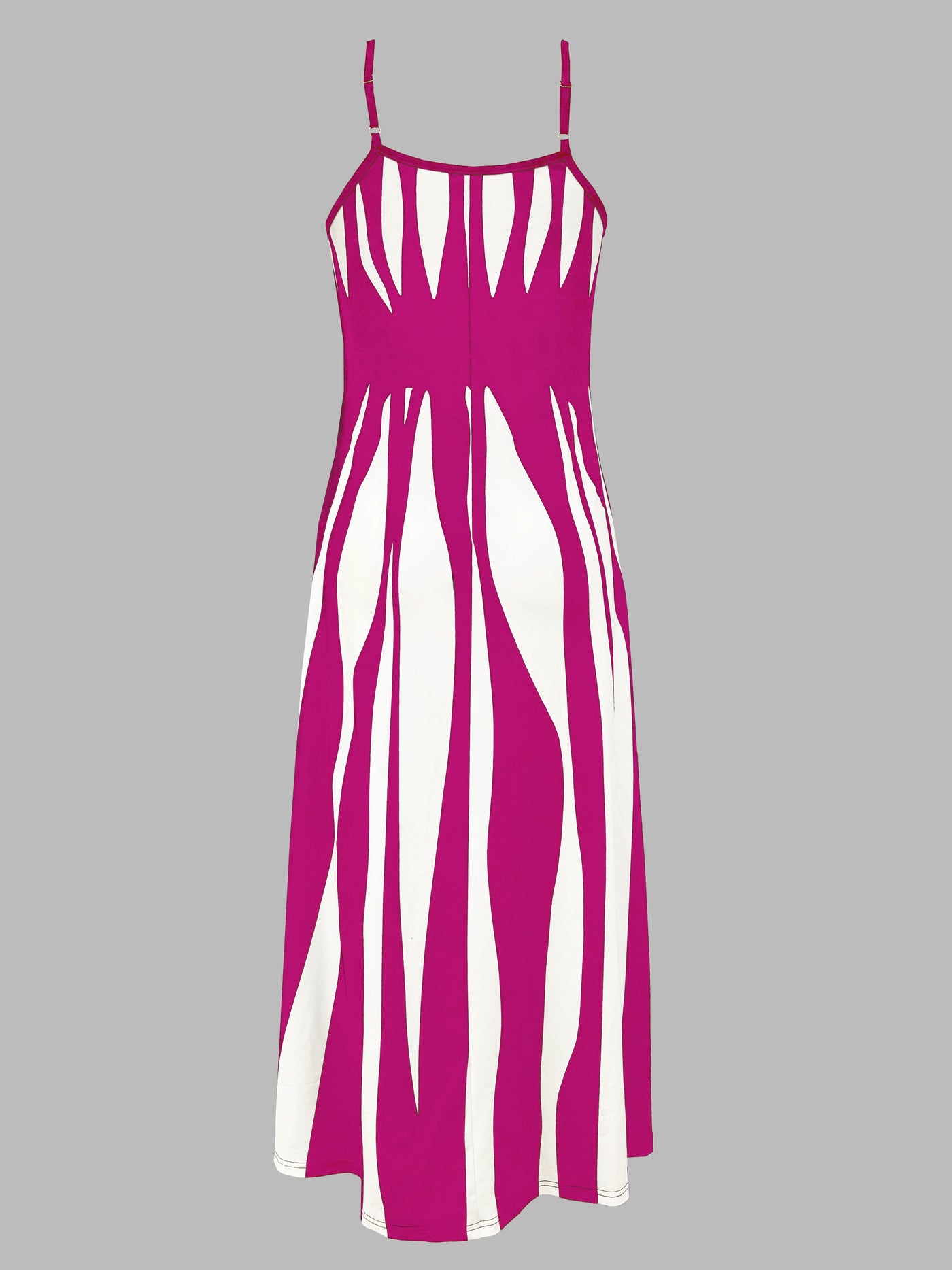 Striped V-Neck Cami Dress – Sleeveless & Chic - Lunavitae