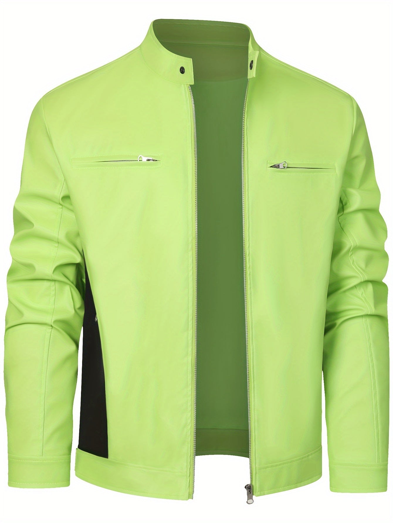 Men’s Stand Collar Windproof Motorcycle Jacket - Lunavitae