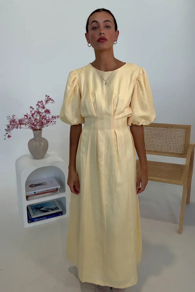 Butter Yellow Air Maxi Dress - Lunavitae