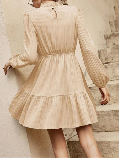 Tiered Long Sleeve Mini Dress