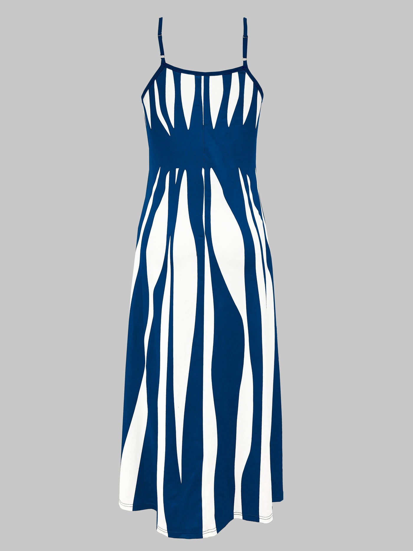 Striped V-Neck Cami Dress – Sleeveless & Chic - Lunavitae
