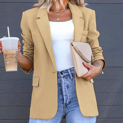 Single-Button Blazer – Tailored Fit, Long Sleeve - Lunavitae