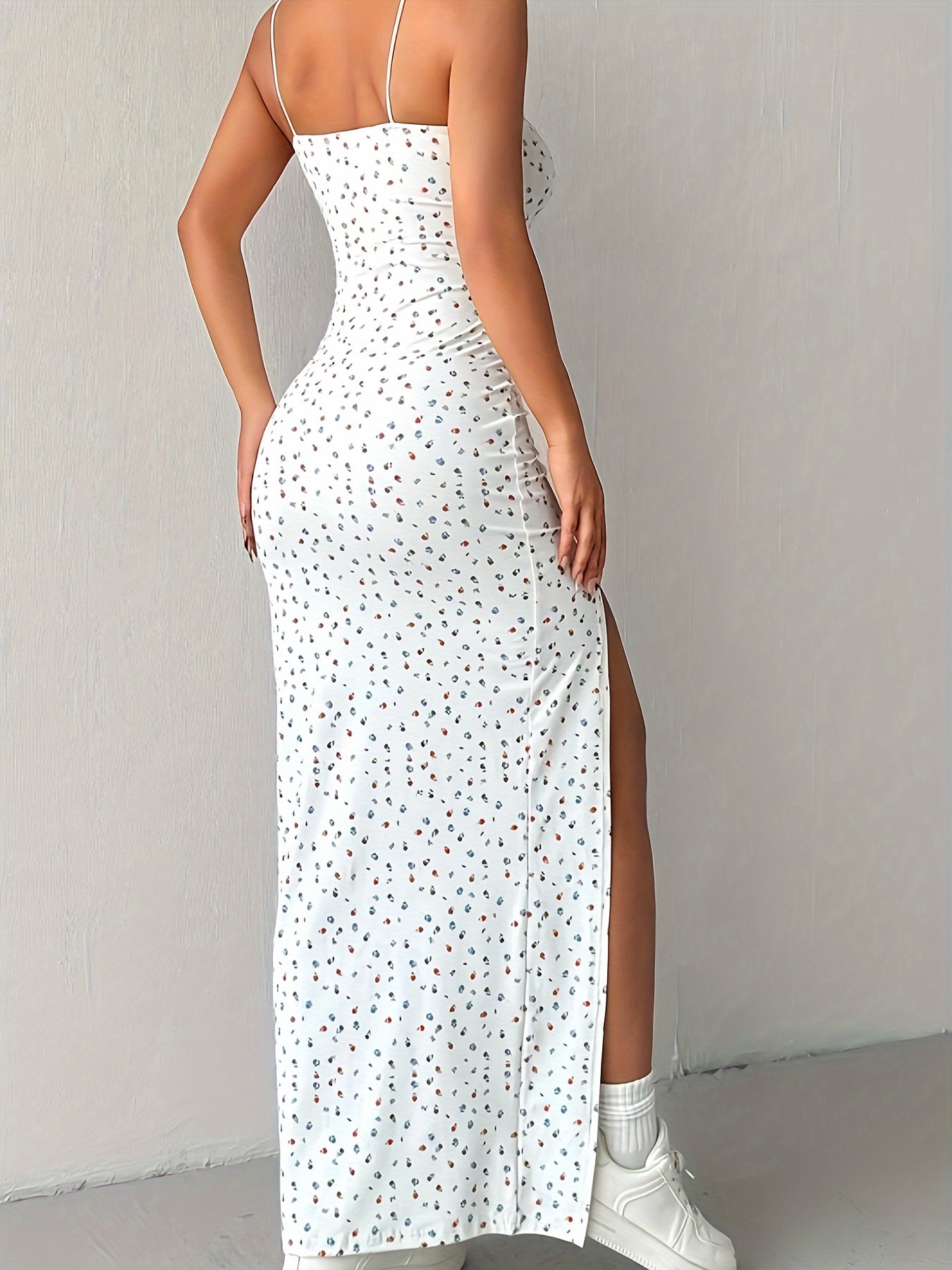 Split Thigh Cami Dress – Backless & Sleeveless - Lunavitae