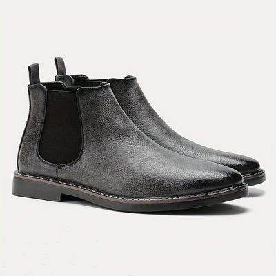 Retro Ankle Boots – Two-Tone, Elastic Band, TPR Sole - Lunavitae