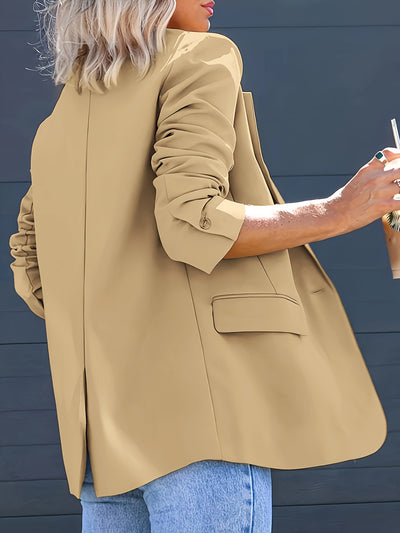 Single-Button Blazer – Tailored Fit, Long Sleeve - Lunavitae