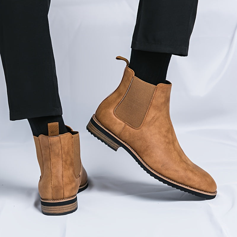 Men’s Luxe Chelsea Boots – Sleek Slip-On, All-Season Wear - Lunavitae