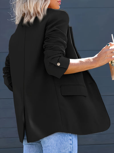 Single-Button Blazer – Tailored Fit, Long Sleeve - Lunavitae