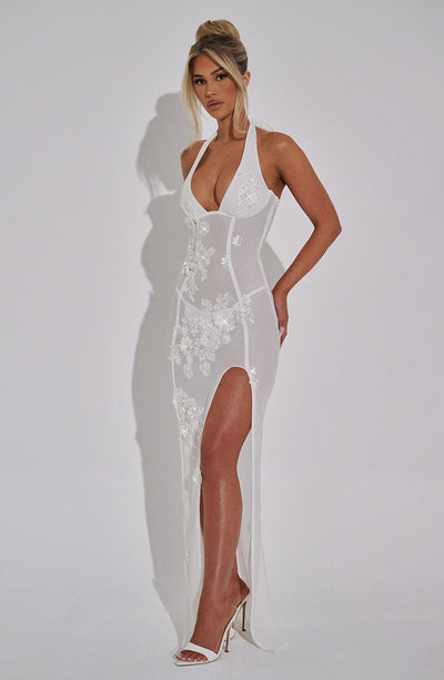 Jacqueline Maxi Dress - Ivory - Lunavitae