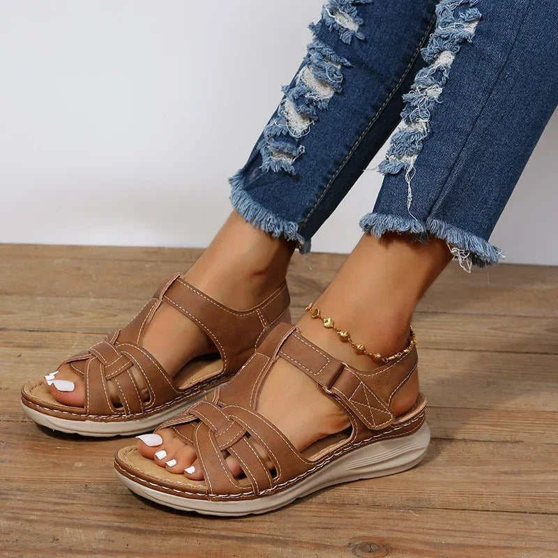 Womens Leather Orthopedic Sandals | LORAINE