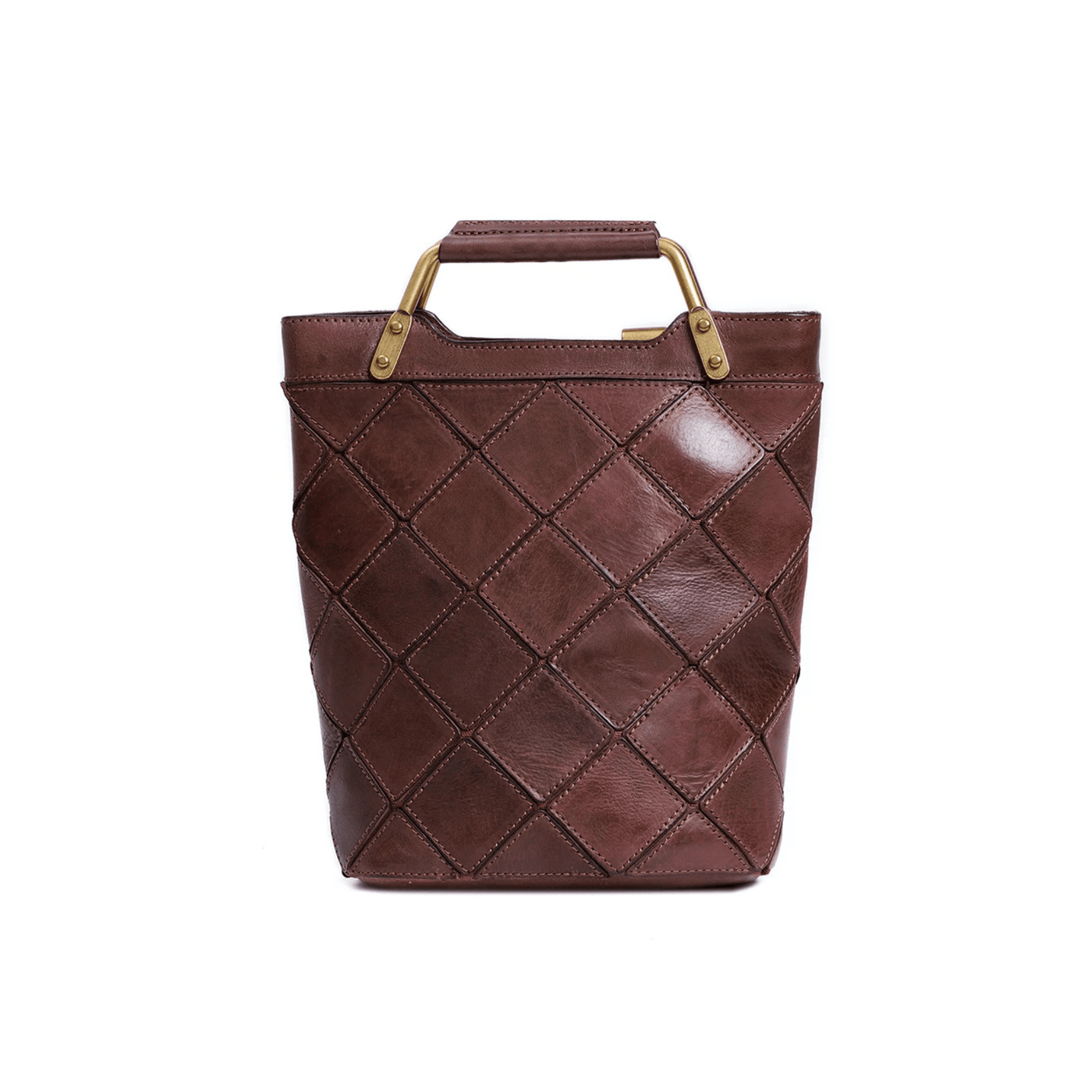 Retro Plaid Leather Shoulder Handbag