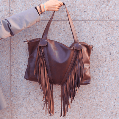 "Akira" fringe Cowhide Leather Bag