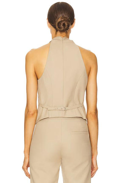 Cross Halter Neck Vest Top - Lunavitae