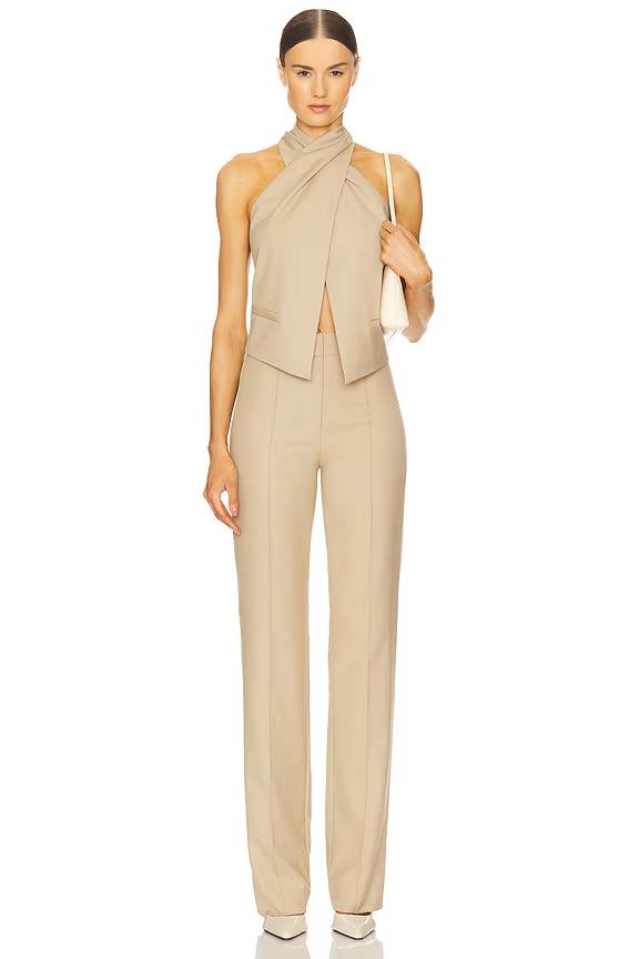 Cross Halter Neck Vest Top - Lunavitae