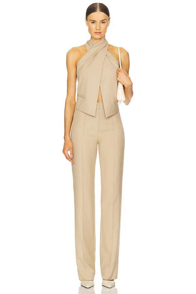 Cross Halter Neck Vest Top - Lunavitae